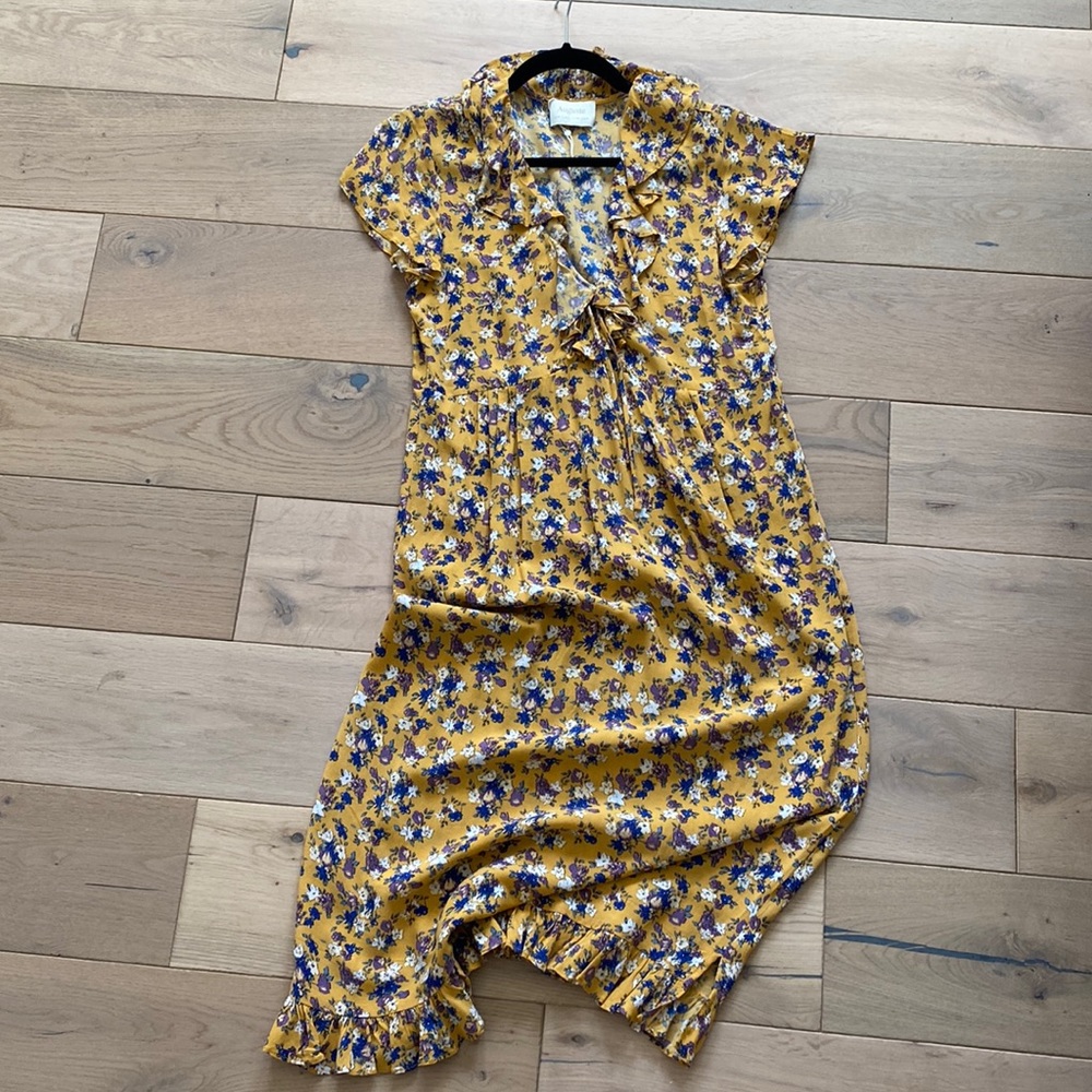 Auguste the Label Matilda Grace Frill Sleeve Midi Dress US 4